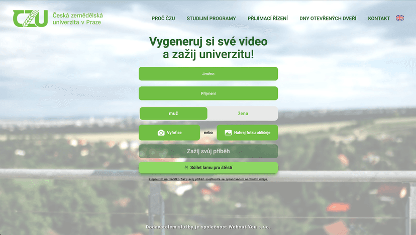 Microsite - ČZU