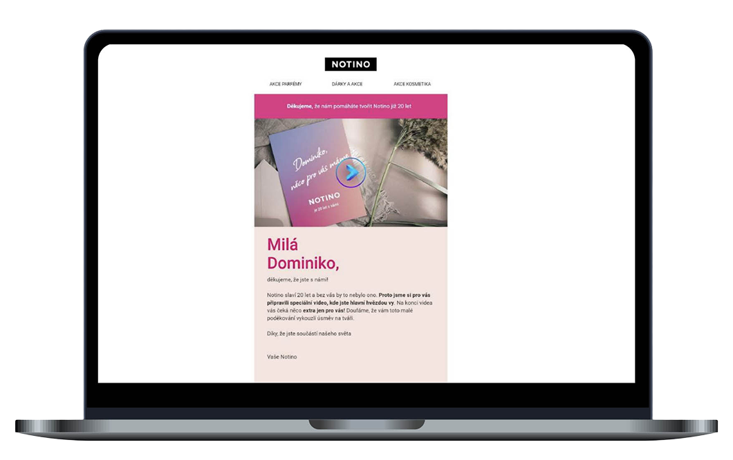 Notino email CZ